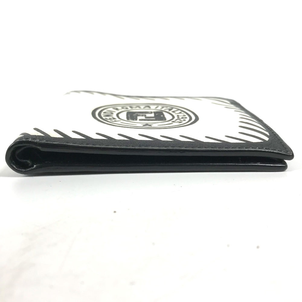 FENDI Folded wallet 7M0169 leather white Compact wallet Joshua Vides Collaboration