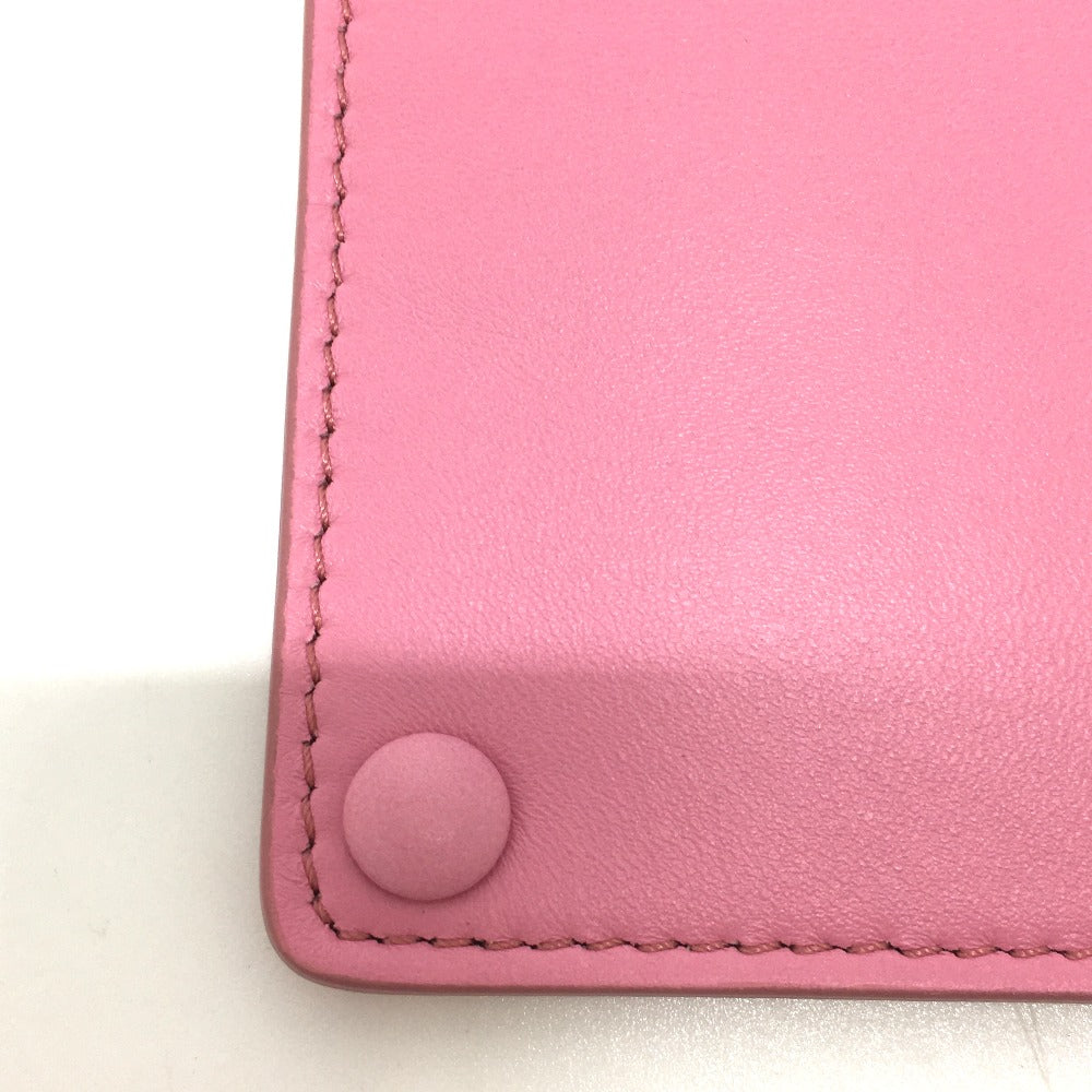 FENDI Pouch 7AR907 leather pink Peek-a-boo bag-in