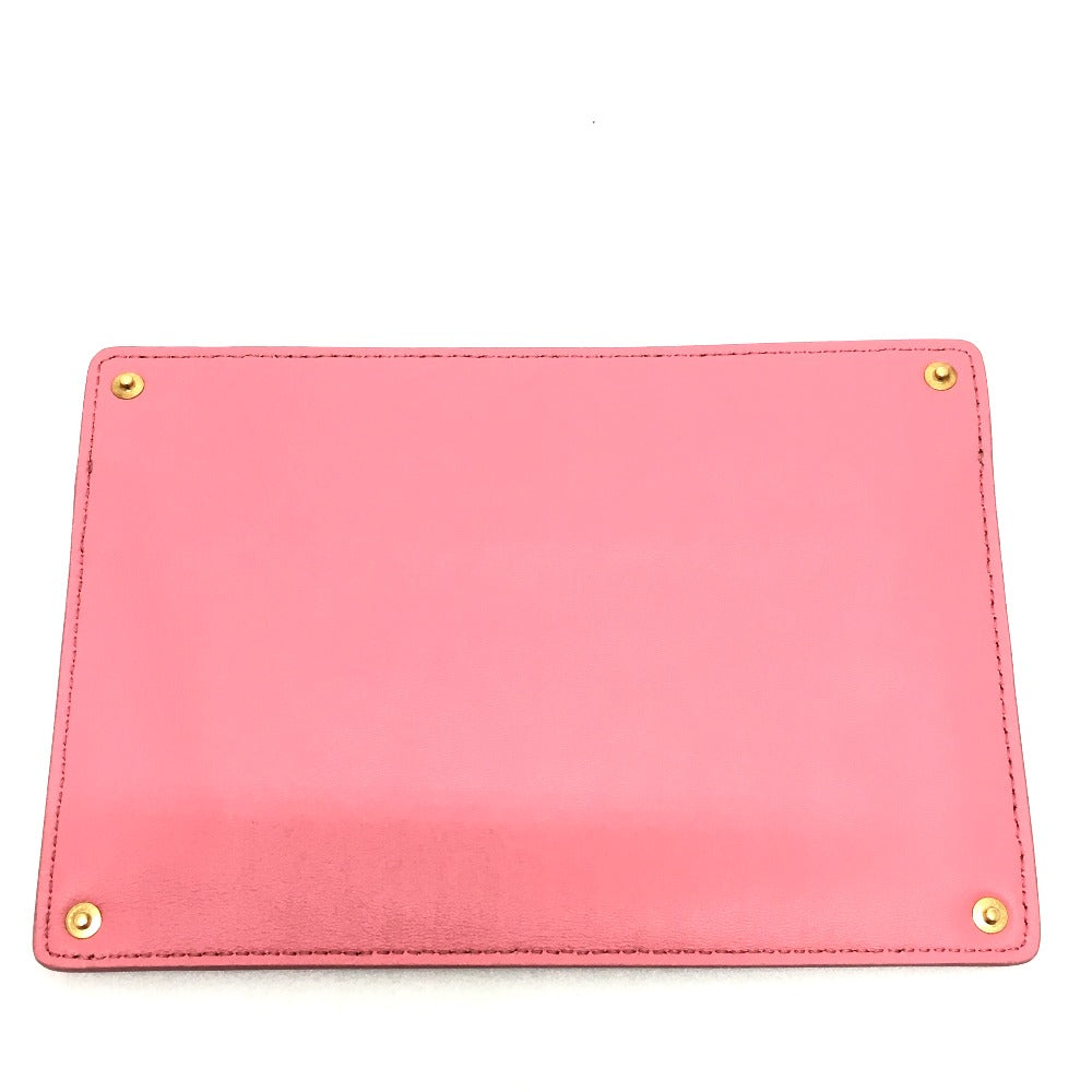 FENDI Pouch 7AR907 leather pink Peek-a-boo bag-in
