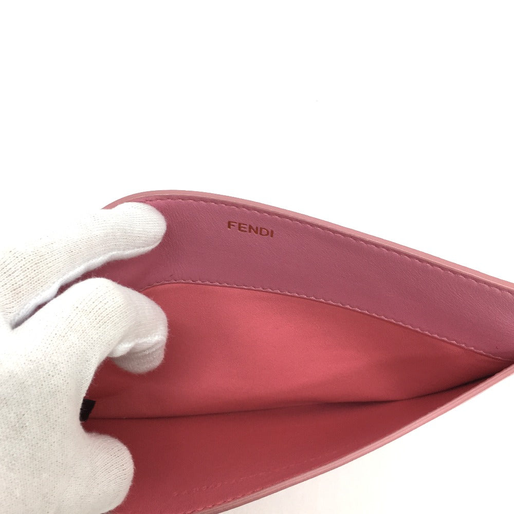 FENDI Pouch 7AR907 leather pink Peek-a-boo bag-in