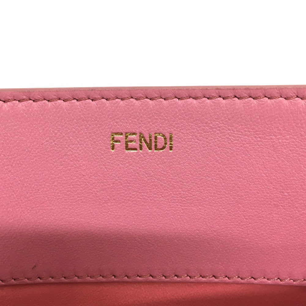 FENDI Pouch 7AR907 leather pink Peek-a-boo bag-in