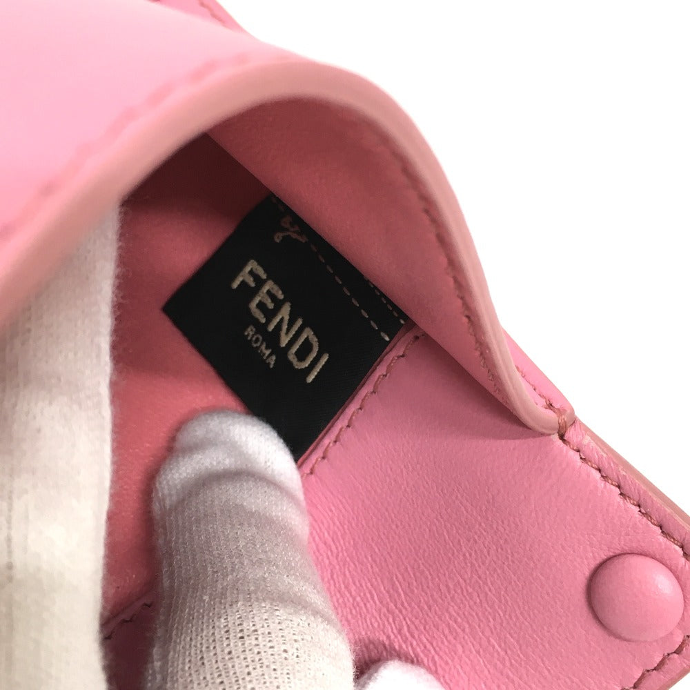 FENDI Pouch 7AR907 leather pink Peek-a-boo bag-in