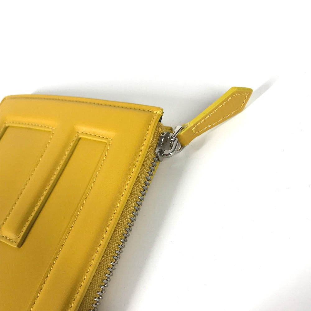 FENDI Clutch bag 7N0114 leather yellow logo