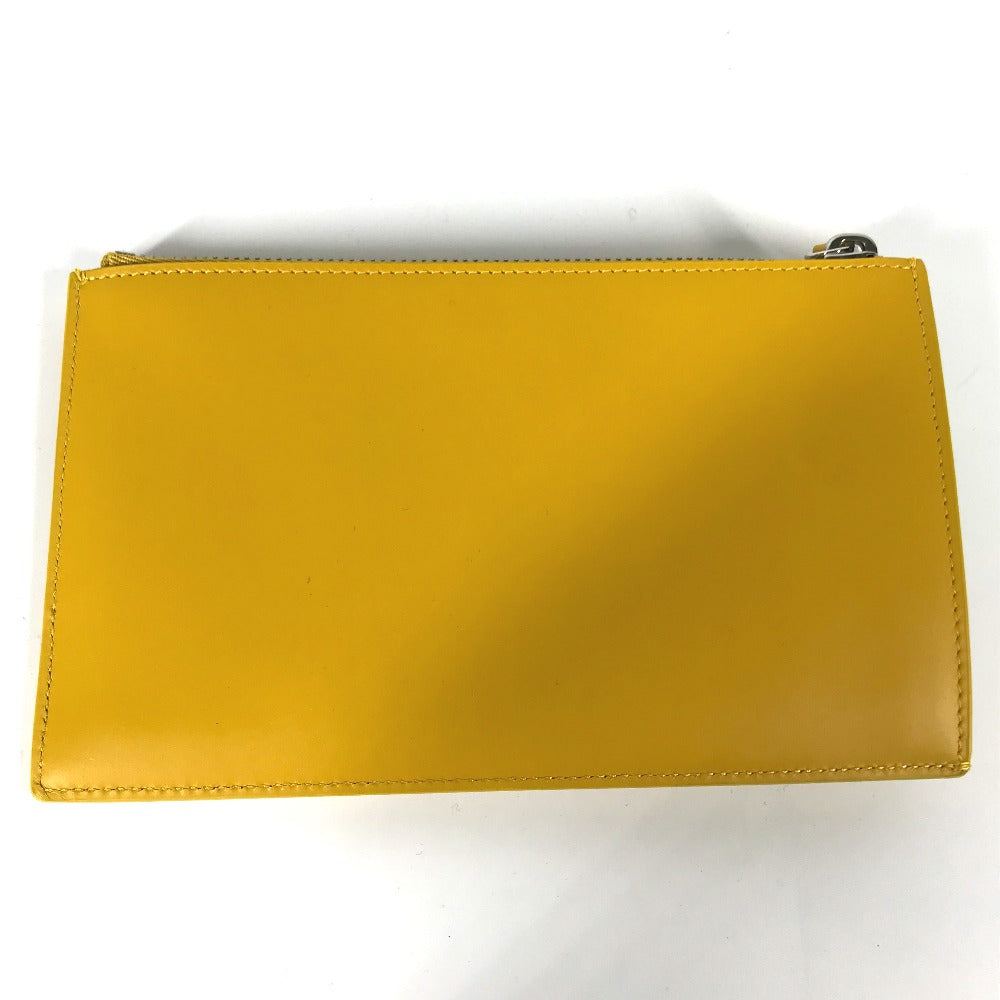 FENDI Clutch bag 7N0114 leather yellow logo