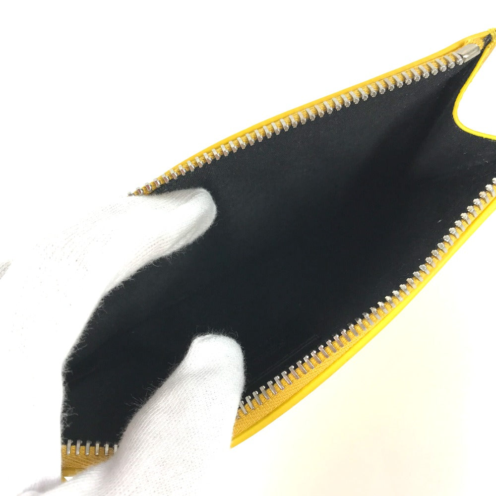 FENDI Clutch bag 7N0114 leather yellow logo