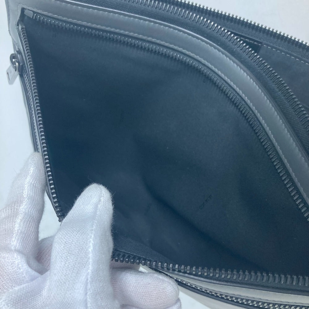 FENDI Clutch bag 7M0237 leather gray Zip