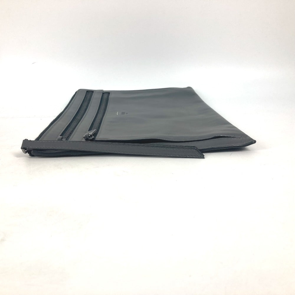 FENDI Clutch bag 7M0237 leather gray Zip