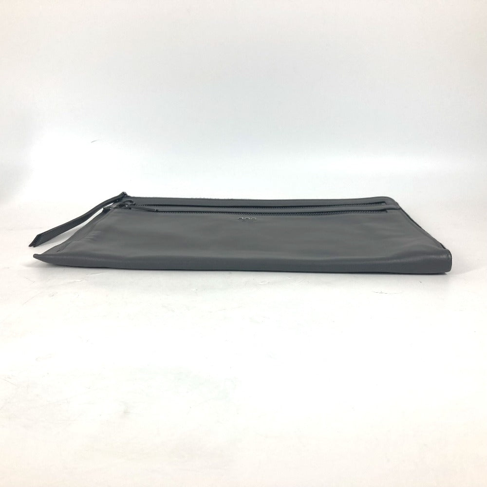 FENDI Clutch bag 7M0237 leather gray Zip