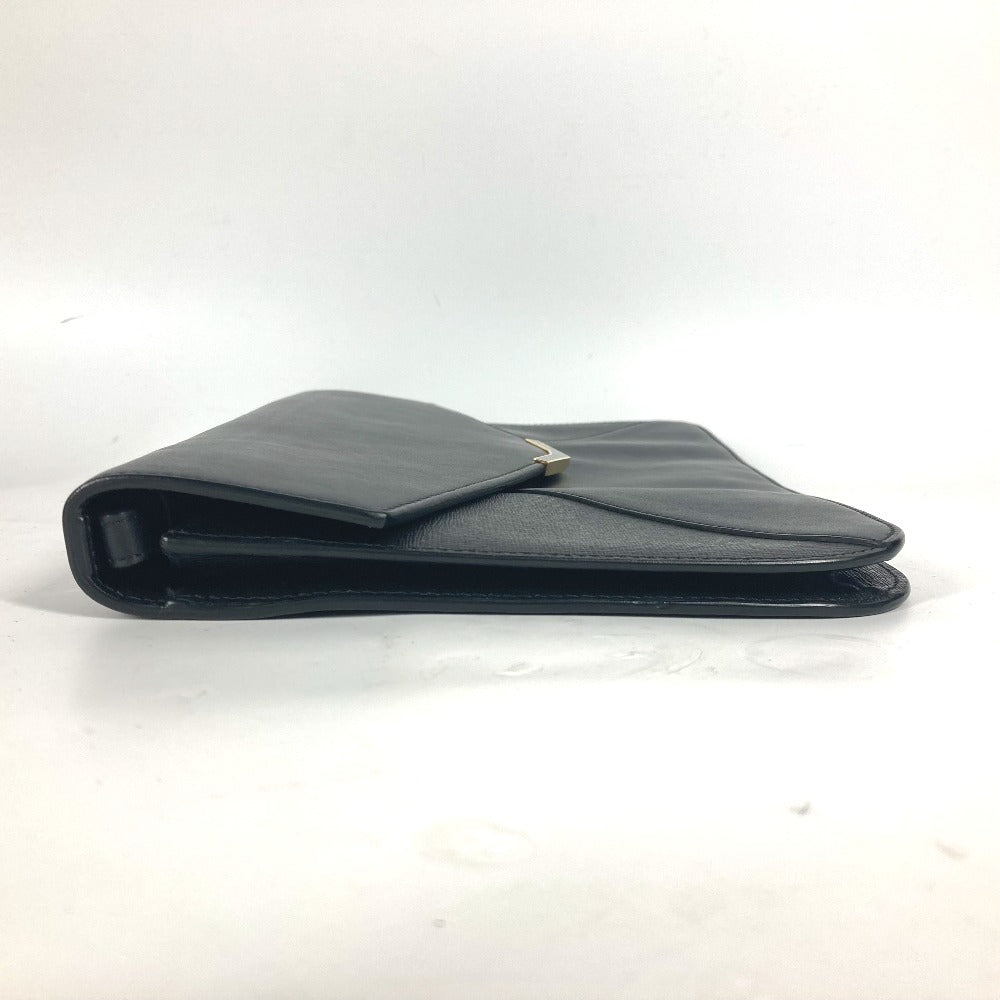 FENDI Clutch bag 8M0312 leather black flap To joule