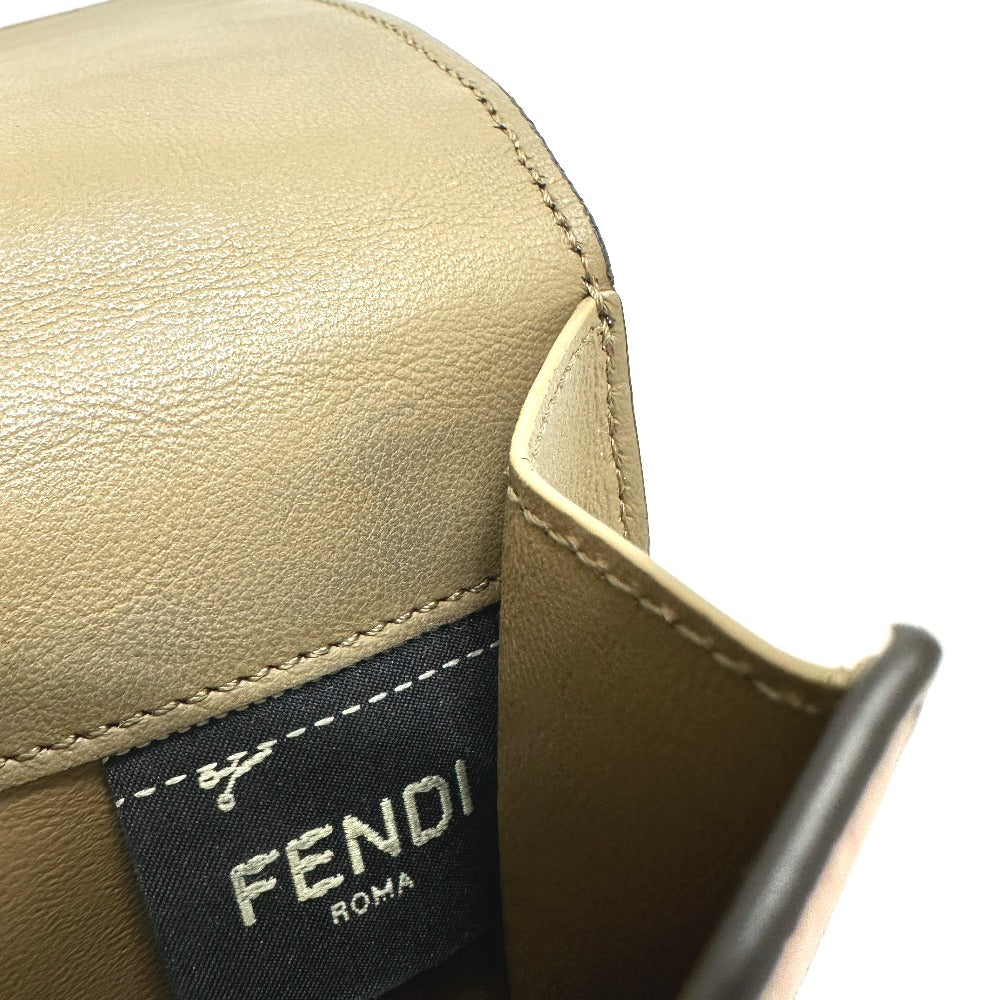 FENDI Folded wallet 8M0438 leather pink Peekaboo Women Used Authentic