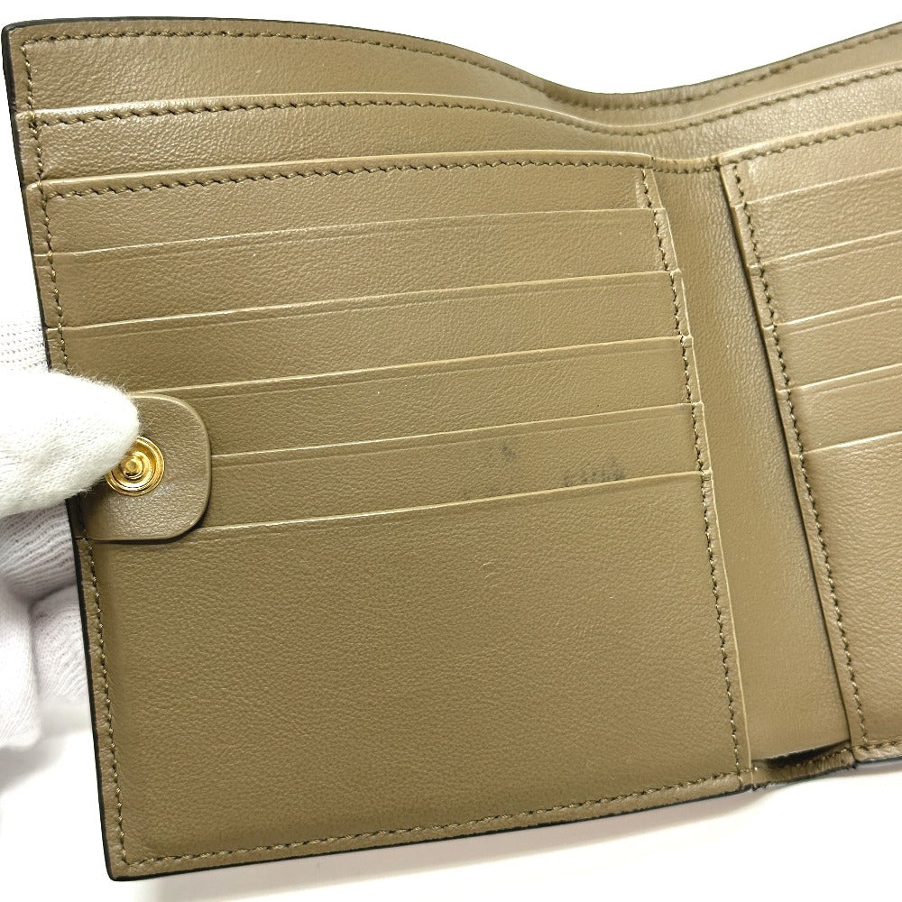 FENDI Folded wallet 8M0438 leather pink Peekaboo Women Used Authentic