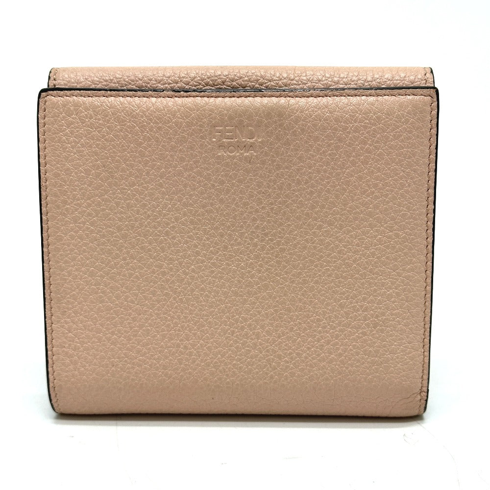 FENDI Folded wallet 8M0438 leather pink Peekaboo Women Used Authentic