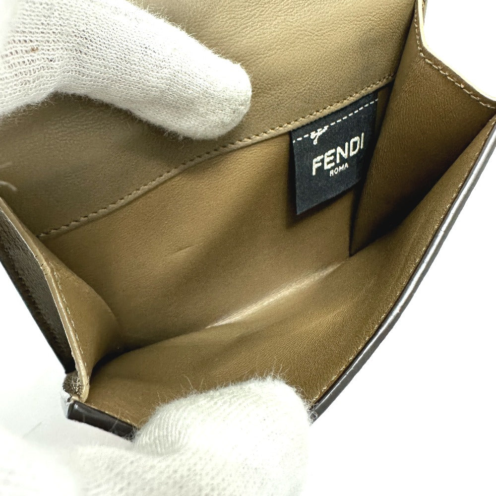 FENDI Folded wallet 8M0438 leather pink Peekaboo Women Used Authentic