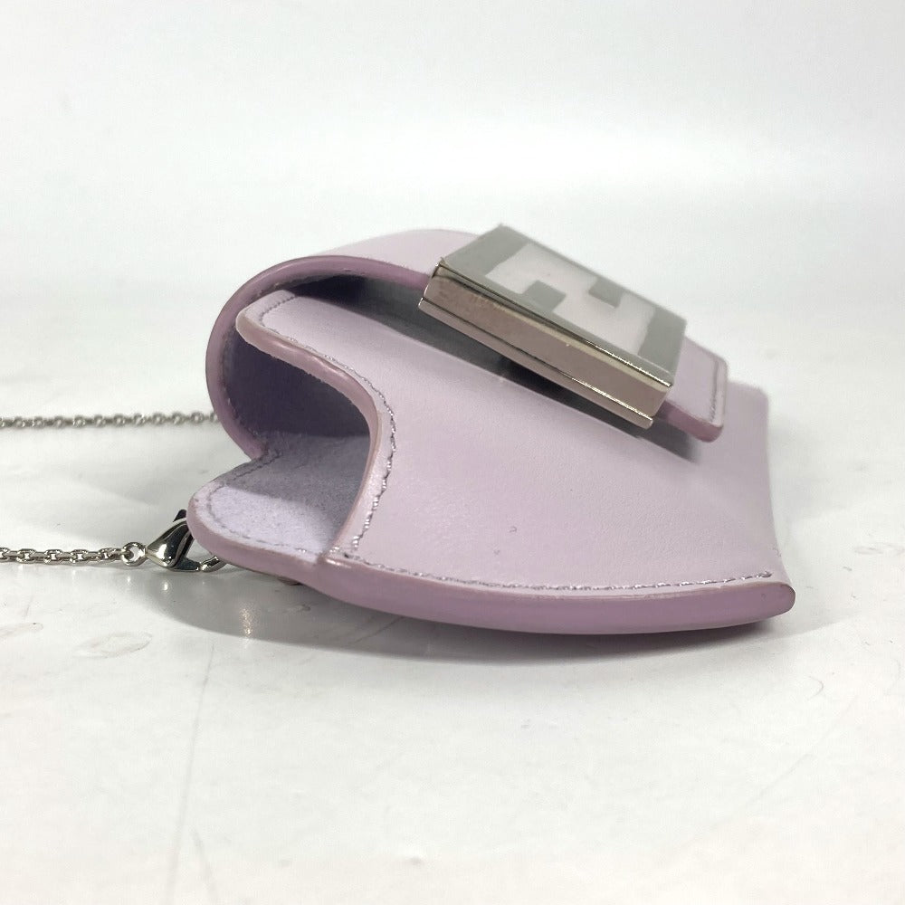 FENDI Pouch 7AS069 leather Light purple Eyewear Glasses Sunglasses Case FF logo glasses case