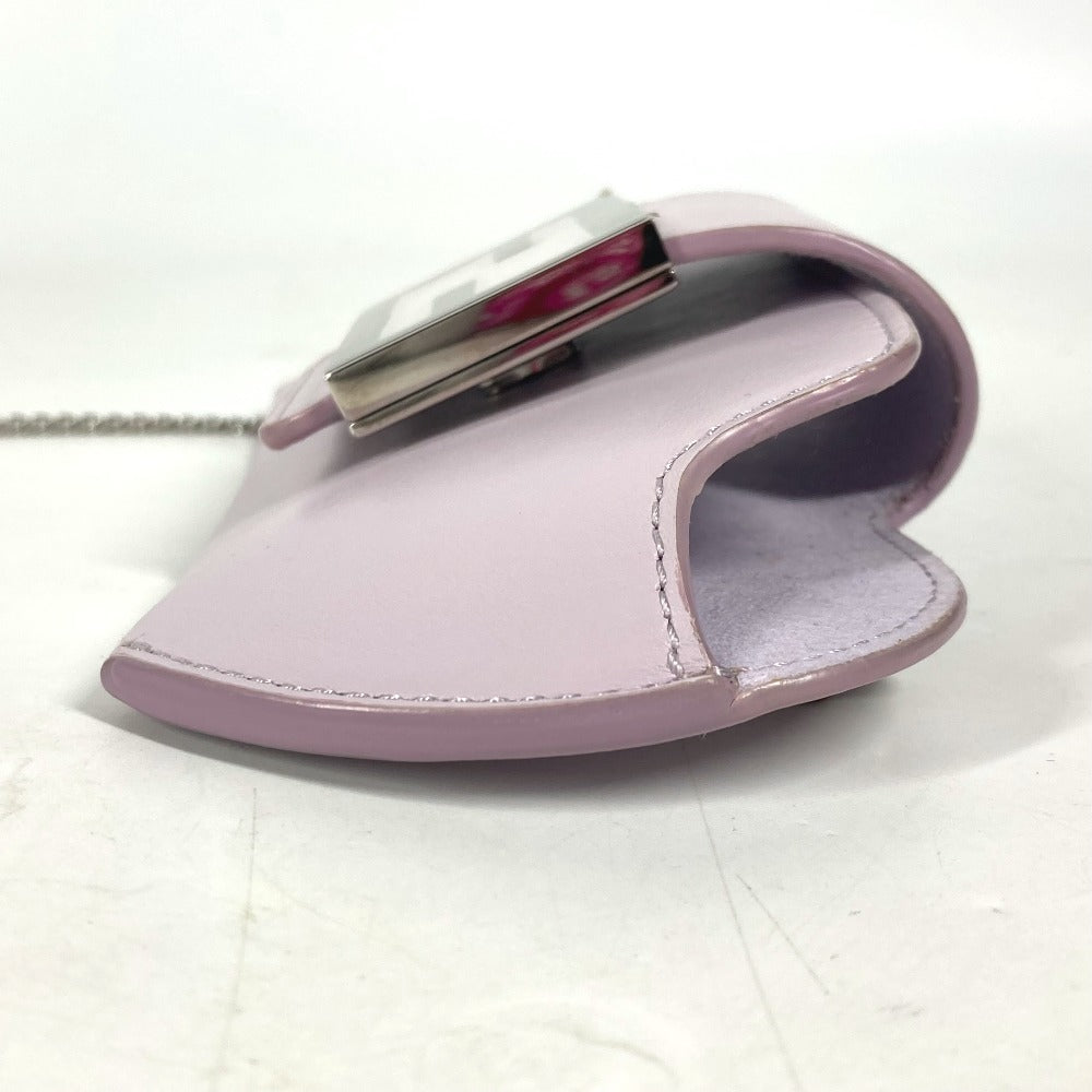 FENDI Pouch 7AS069 leather Light purple Eyewear Glasses Sunglasses Case FF logo glasses case