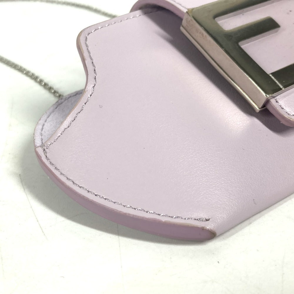 FENDI Pouch 7AS069 leather Light purple Eyewear Glasses Sunglasses Case FF logo glasses case