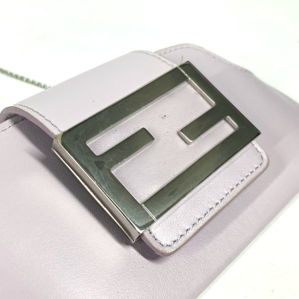 FENDI Pouch 7AS069 leather Light purple Eyewear Glasses Sunglasses Case FF logo glasses case