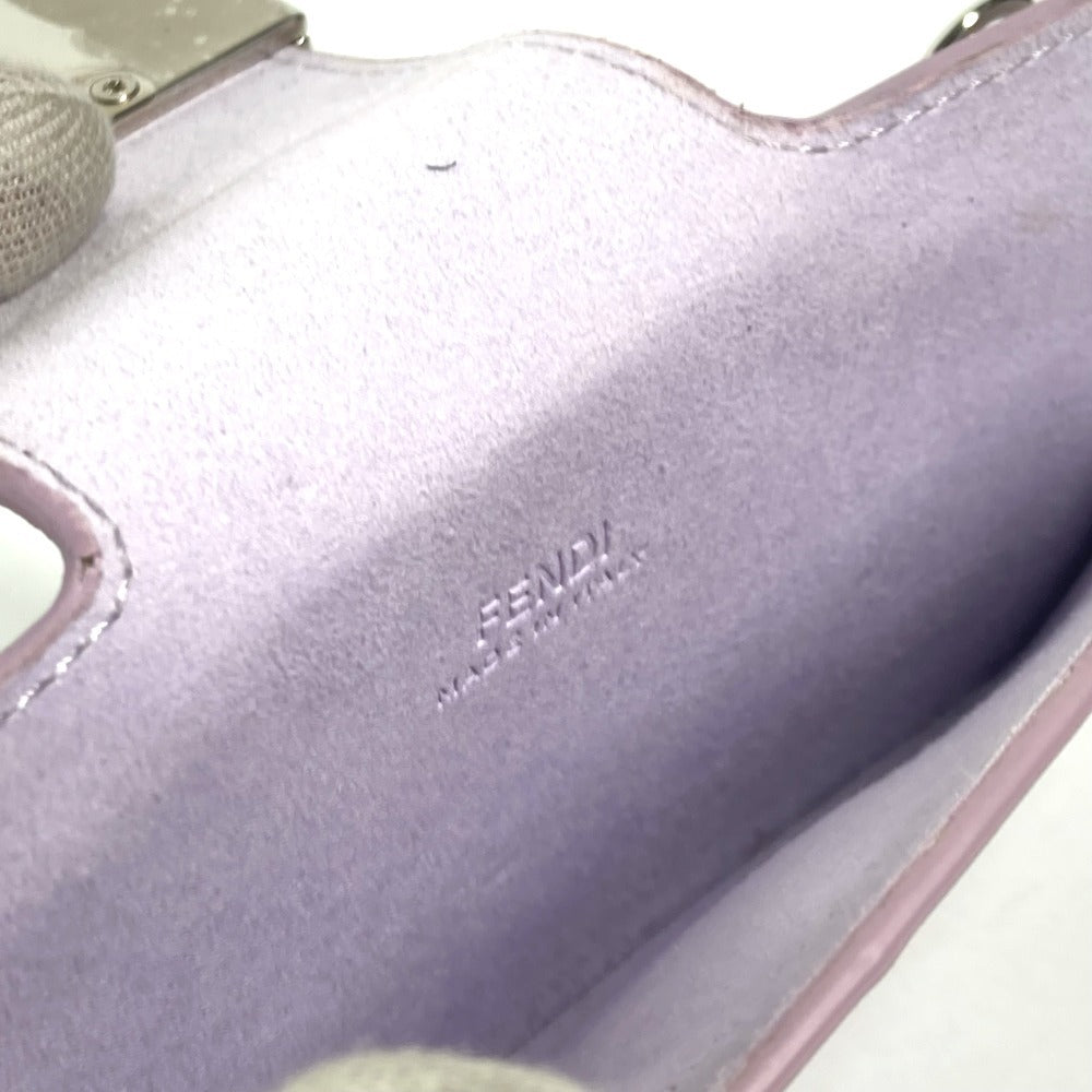FENDI Pouch 7AS069 leather Light purple Eyewear Glasses Sunglasses Case FF logo glasses case
