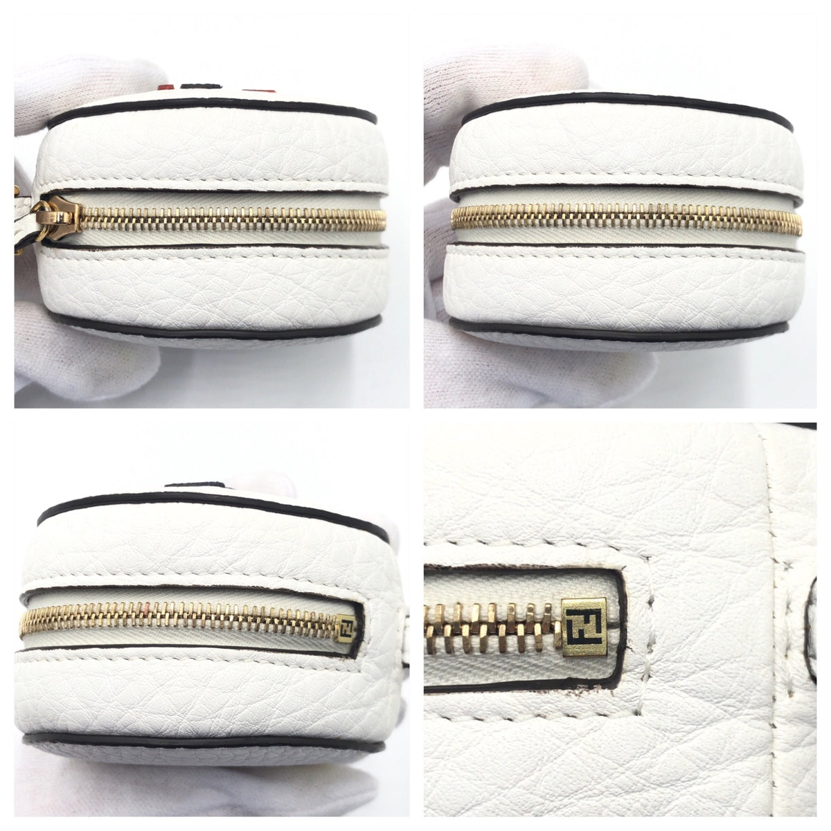 FENDI Backpack Nylon white FILA collaboration With porch
