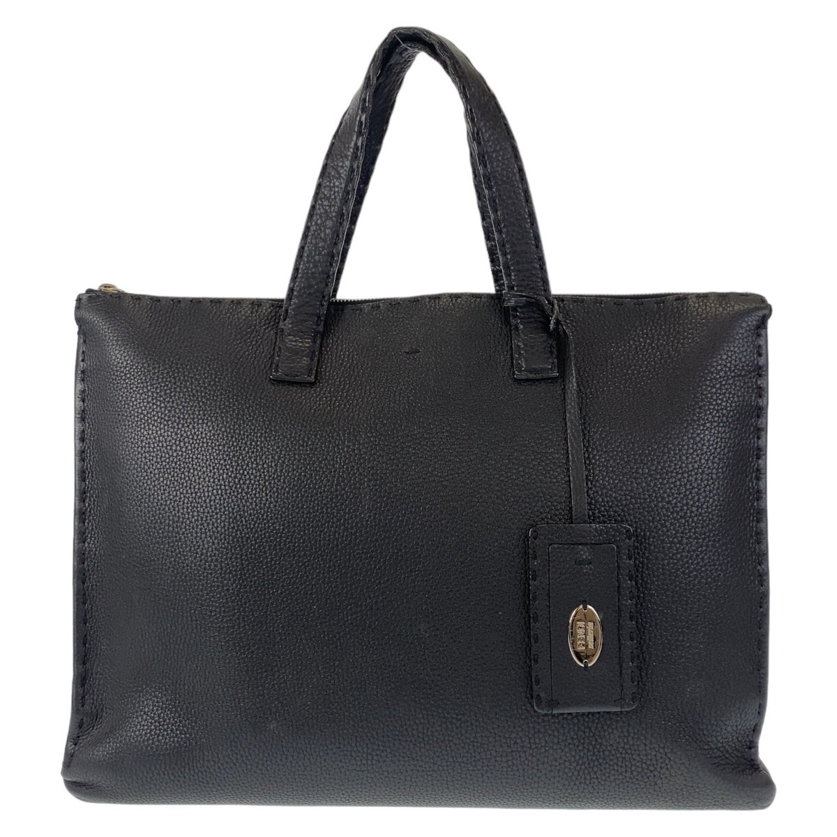 FENDI Business bag leather Black SilverMetal Celeria