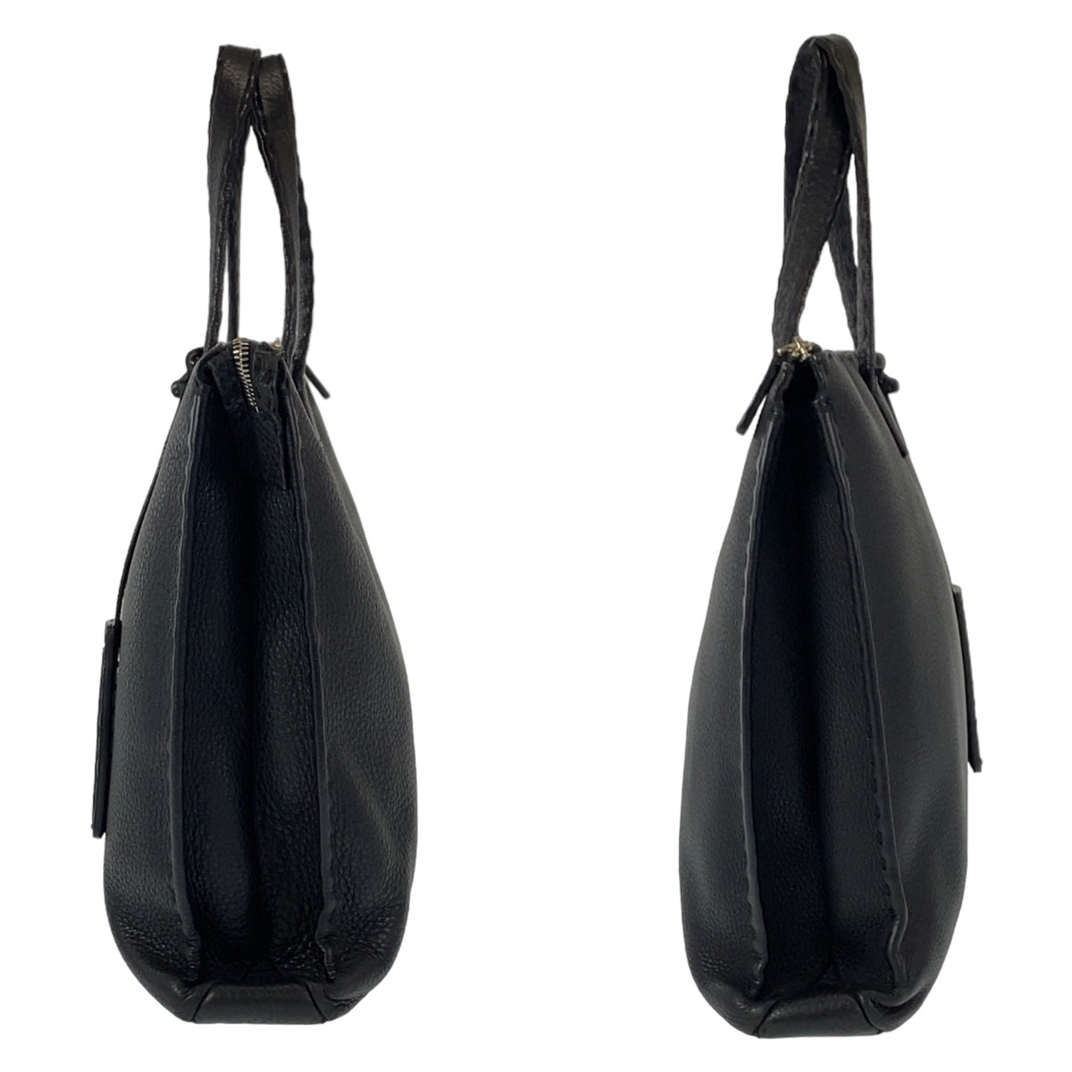 FENDI Business bag leather Black SilverMetal Celeria