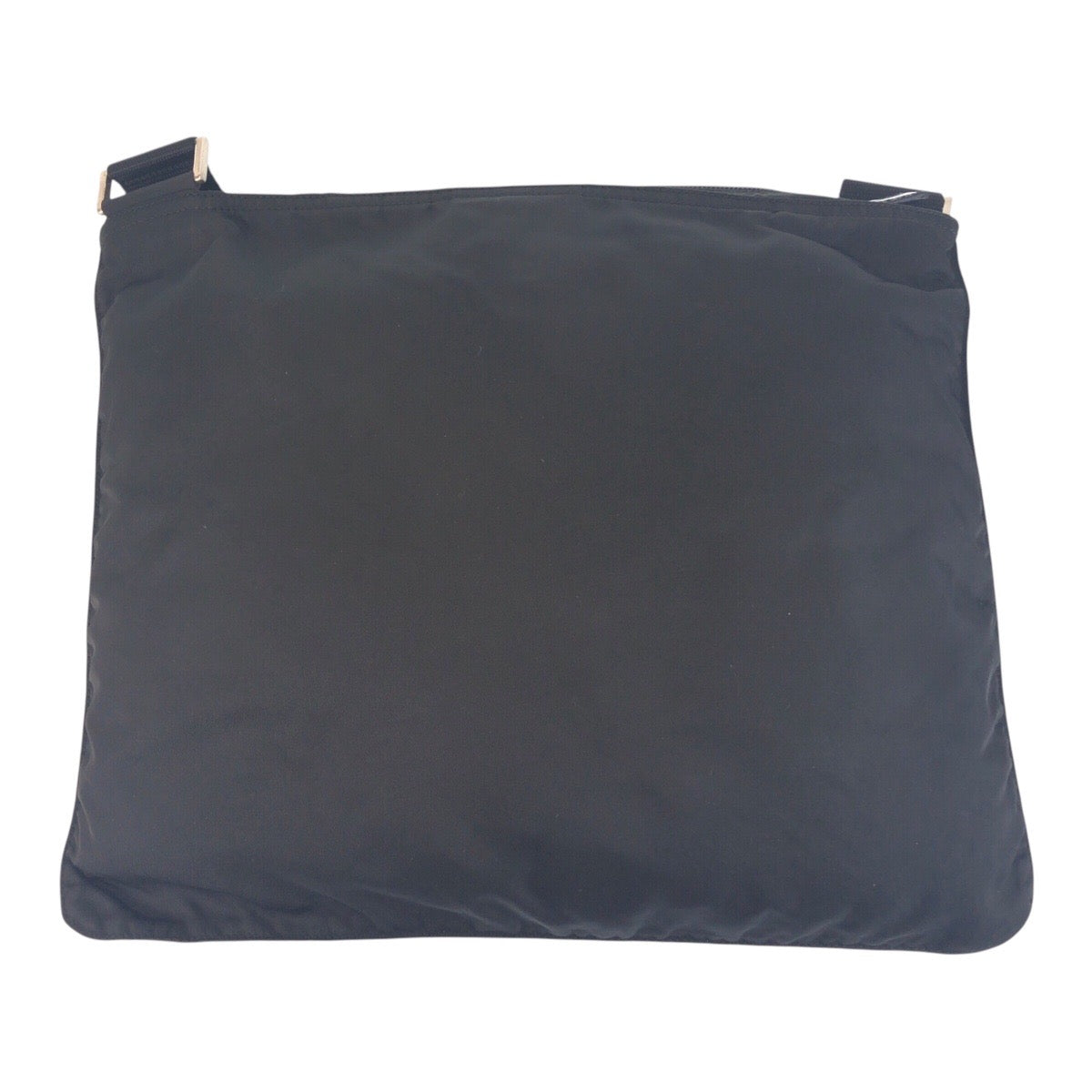 PRADA Shoulder Bag 42 Nylon Black SilverMetal Test Triangle With logo