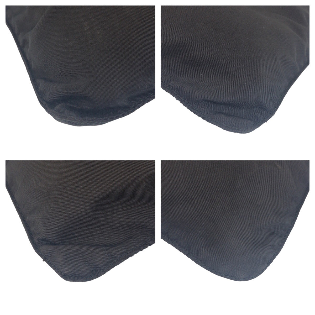 PRADA Shoulder Bag 42 Nylon Black SilverMetal Test Triangle With logo