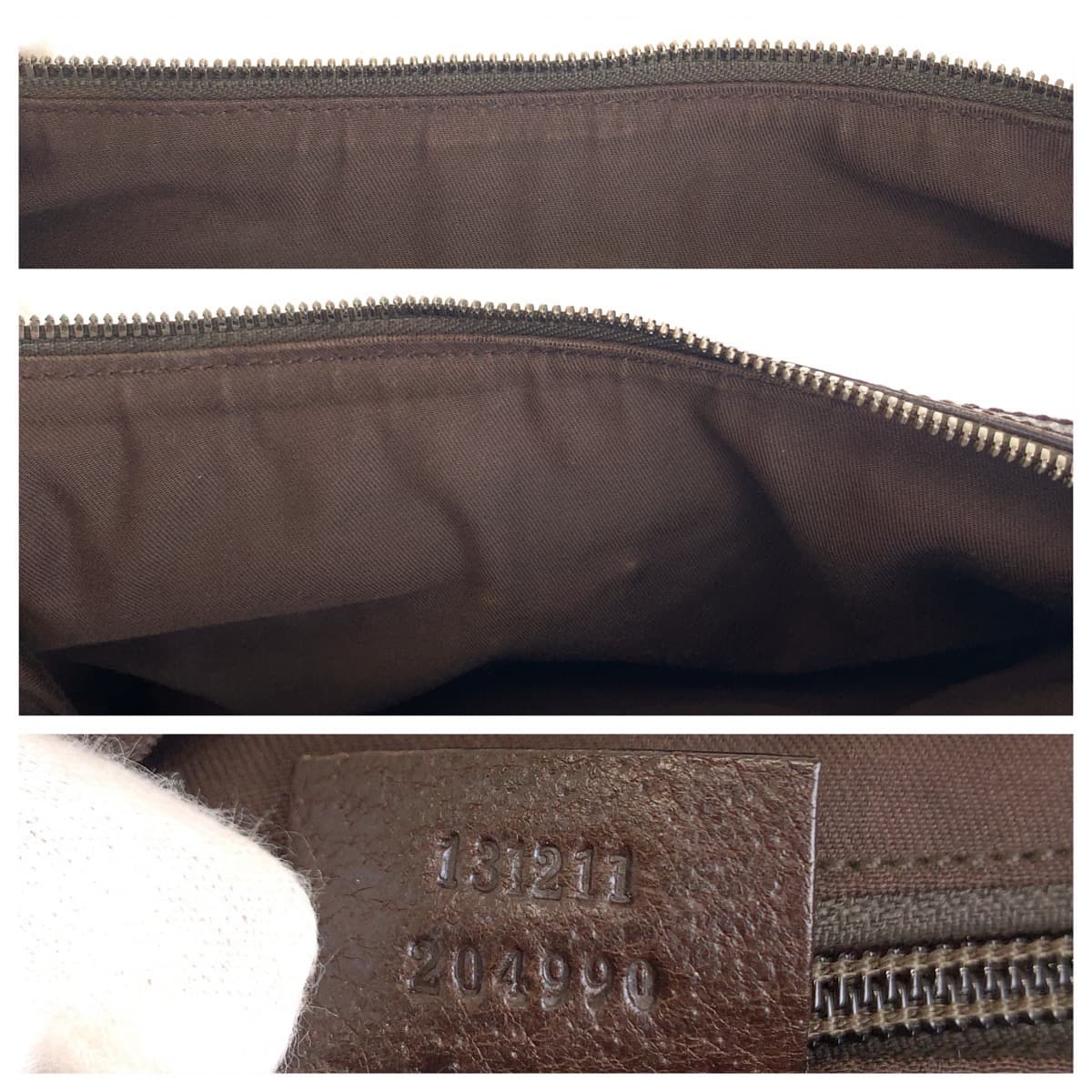 GUCCI Shoulder Bag 131211 GG canvas Beige SilverMetal