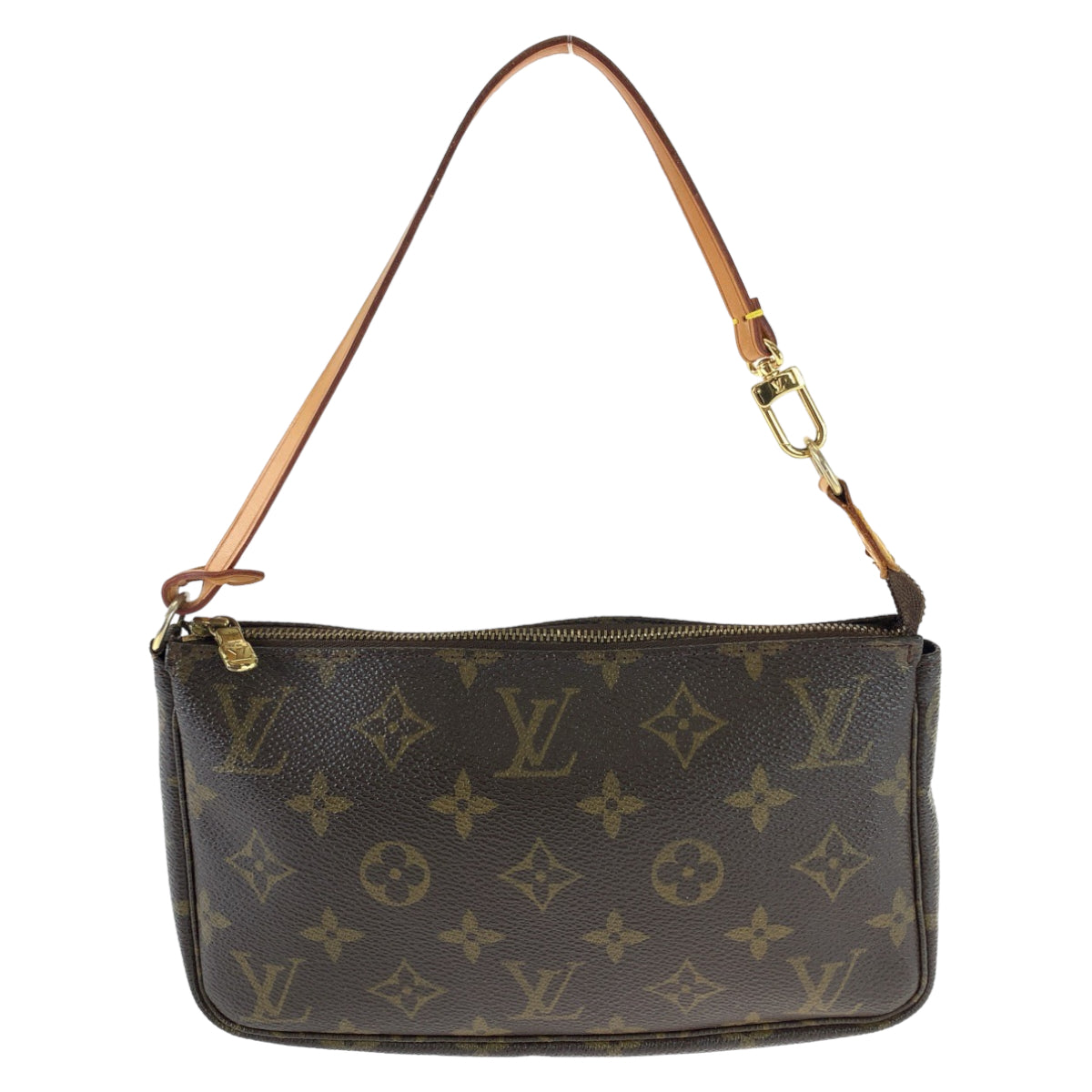 LOUIS VUITTON Handbag M40712 PVC Brown Gold Metal Monogram Accesspo