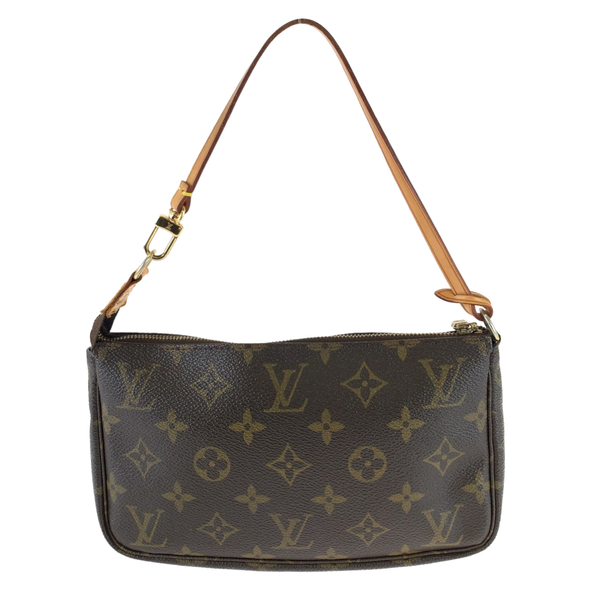 LOUIS VUITTON Handbag M40712 PVC Brown Gold Metal Monogram Accesspo