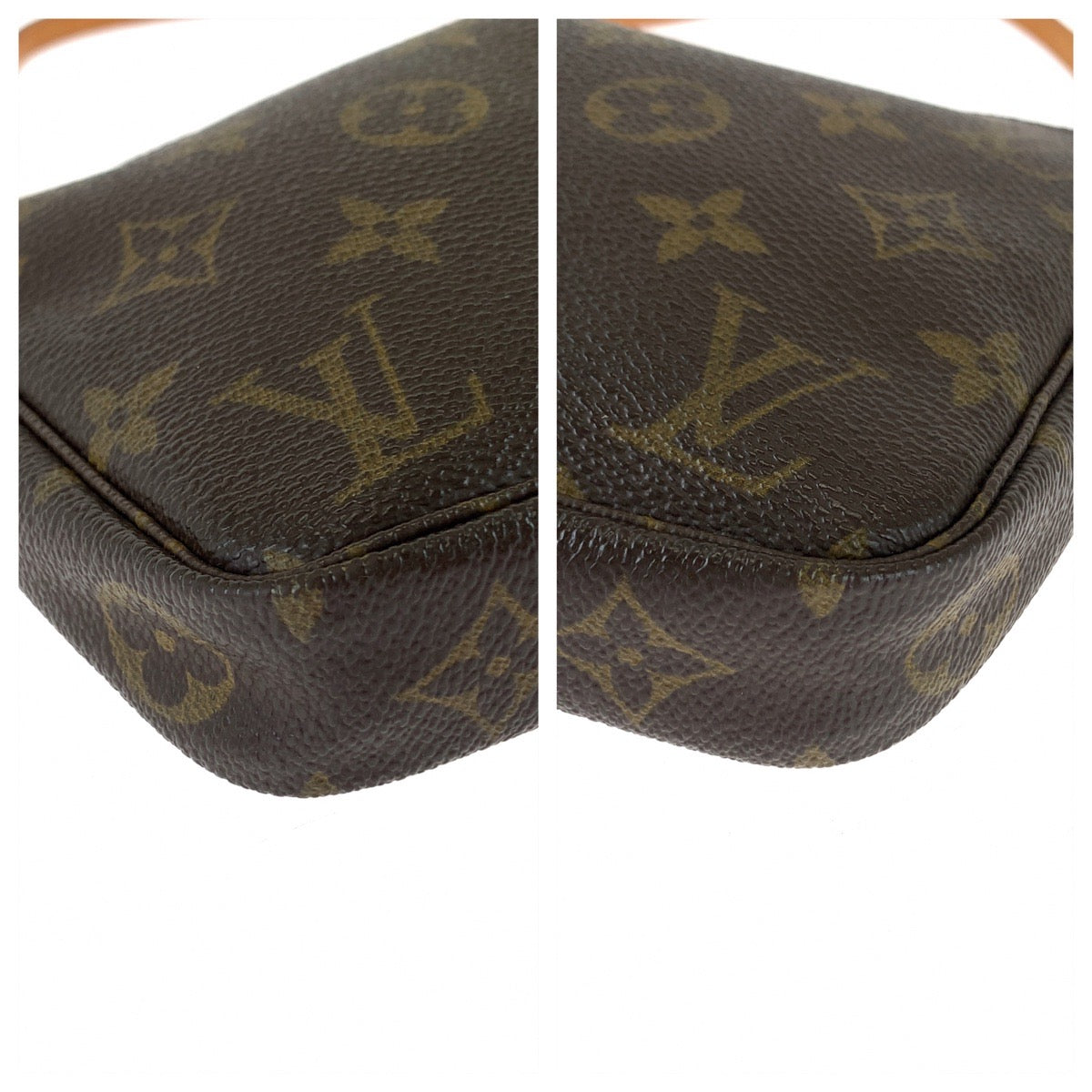 LOUIS VUITTON Handbag M40712 PVC Brown Gold Metal Monogram Accesspo
