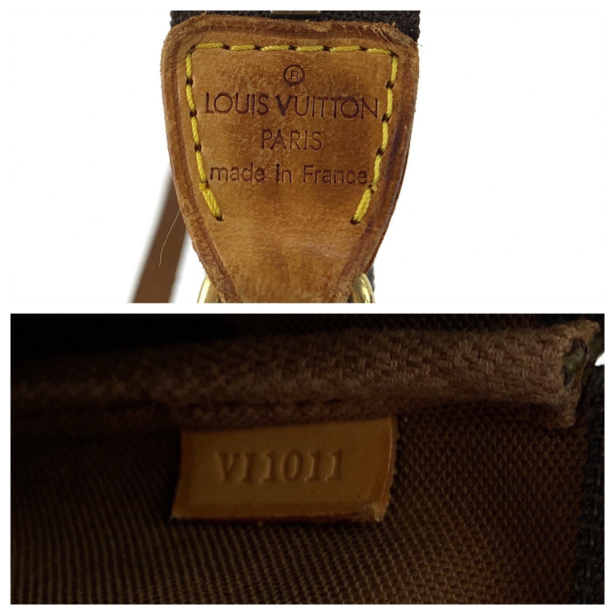LOUIS VUITTON Handbag M40712 PVC Brown Gold Metal Monogram Accesspo