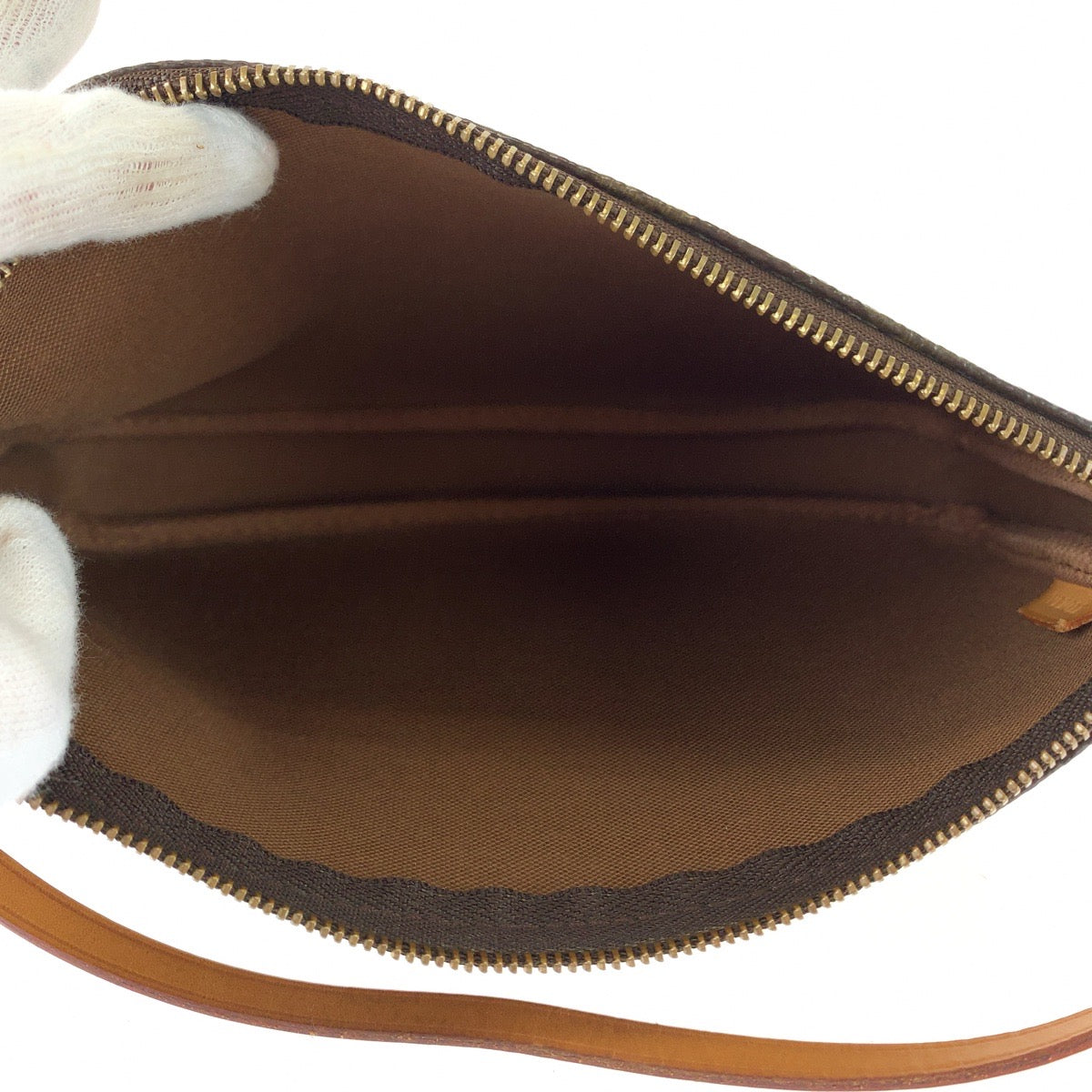 LOUIS VUITTON Handbag M40712 PVC Brown Gold Metal Monogram Accesspo