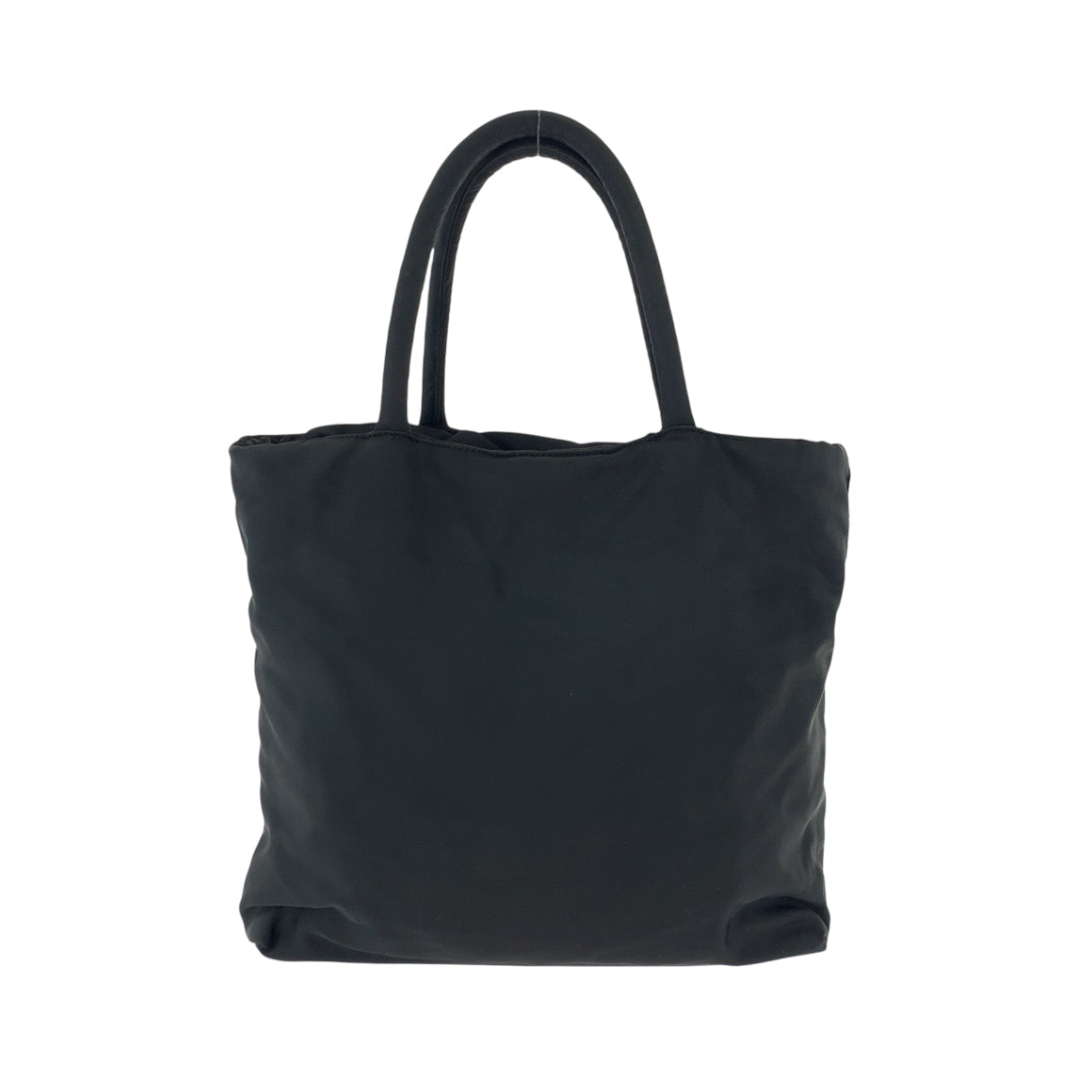 PRADA Handbag Nylon Black SilverMetal Test Triangle With logo