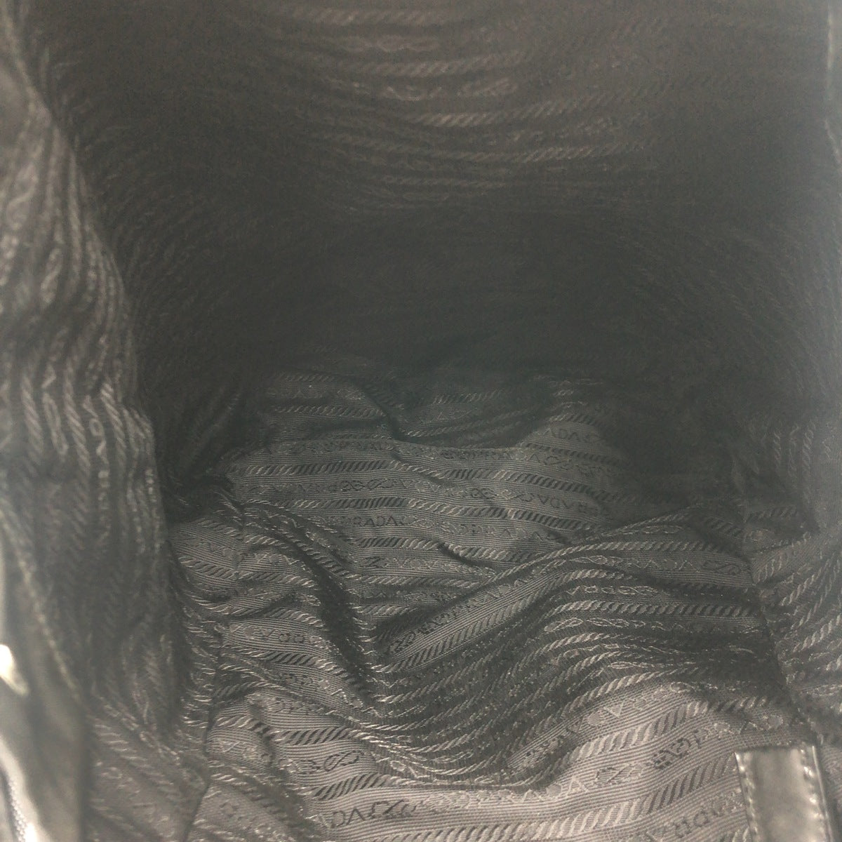 PRADA Backpack Nylon Black black Test Triangular logo