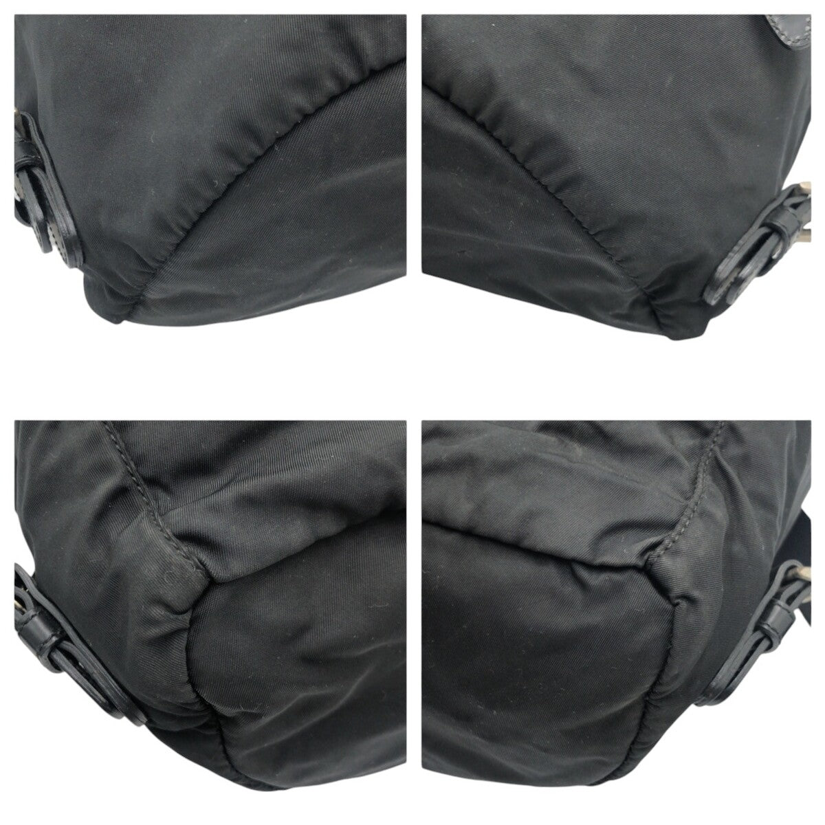 PRADA Backpack Nylon Black black Test Triangular logo