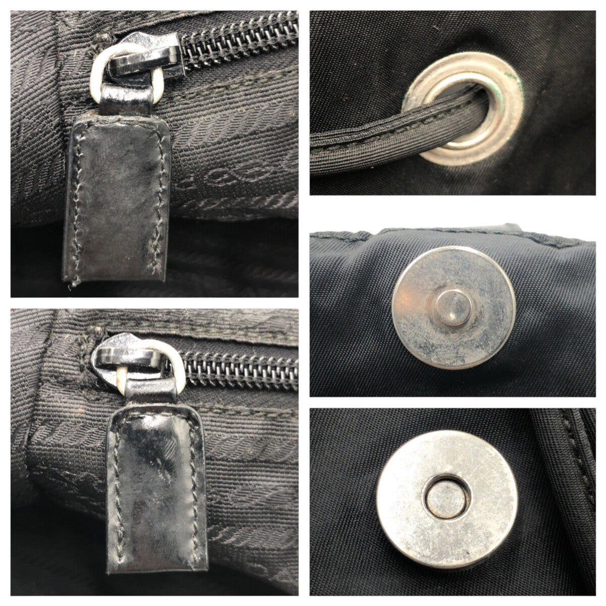 PRADA Backpack Nylon Black black Test Triangular logo