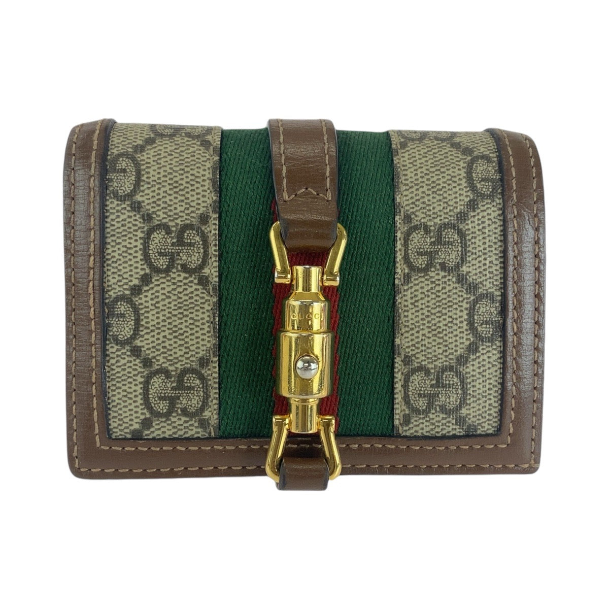 GUCCI Bifold Wallet 645536 GG Supreme Canvas Brown multicolor Jackie