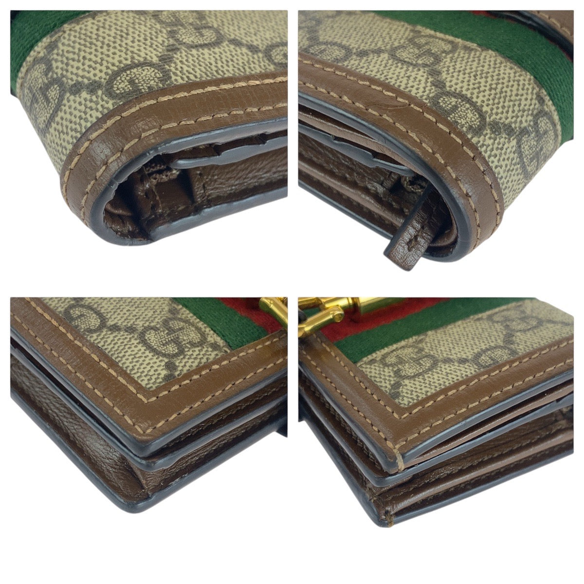 GUCCI Bifold Wallet 645536 GG Supreme Canvas Brown multicolor Jackie