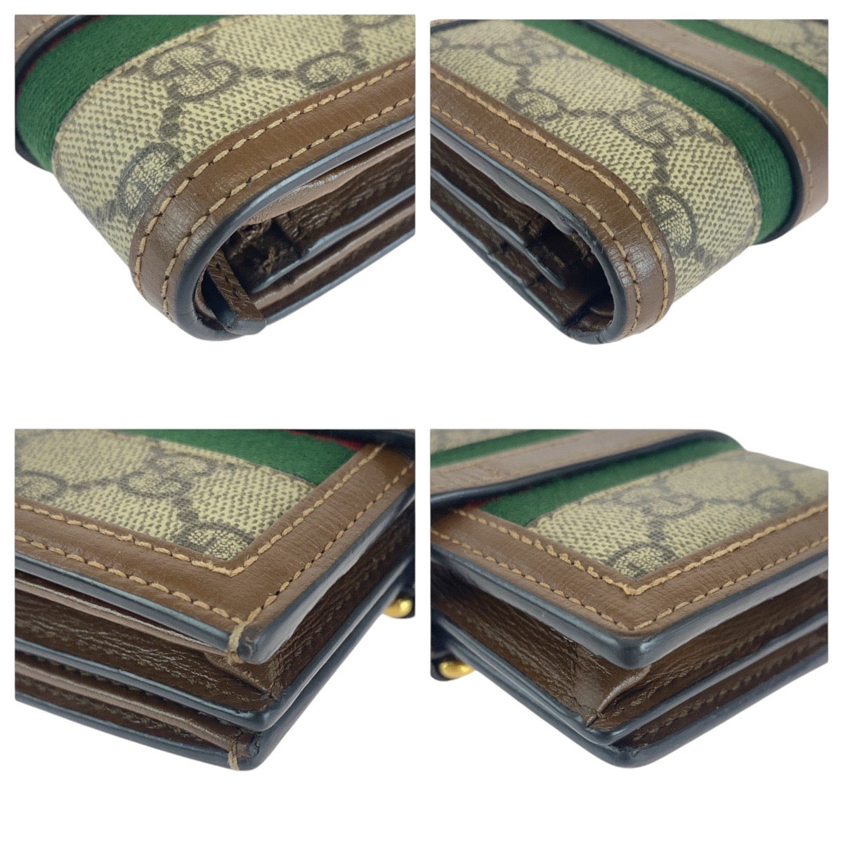 GUCCI Bifold Wallet 645536 GG Supreme Canvas Brown multicolor Jackie