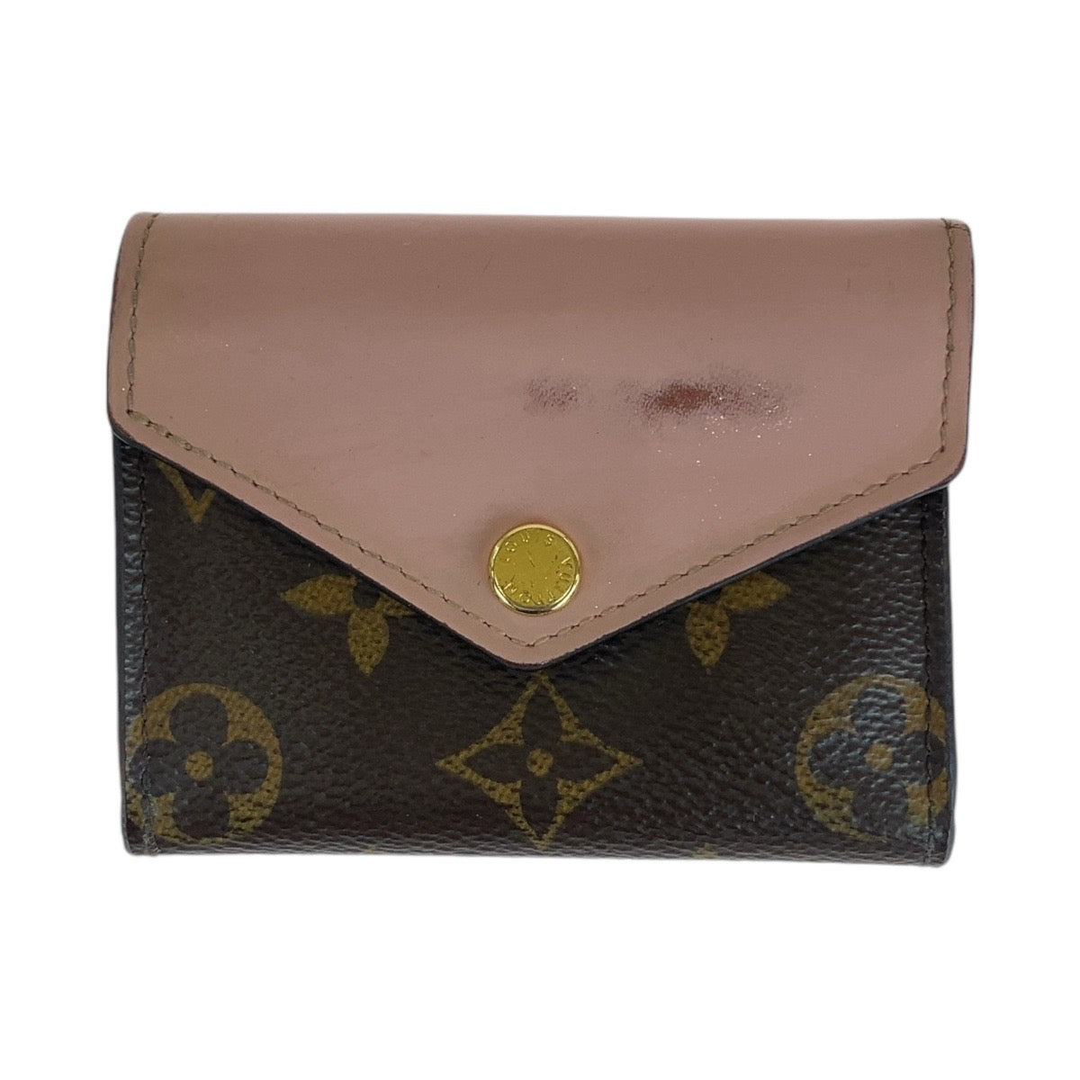 LOUIS VUITTON Tri-fold wallet M62933 leather Rose Ballerine Pink Brown Monogram Portefeuille Zoe