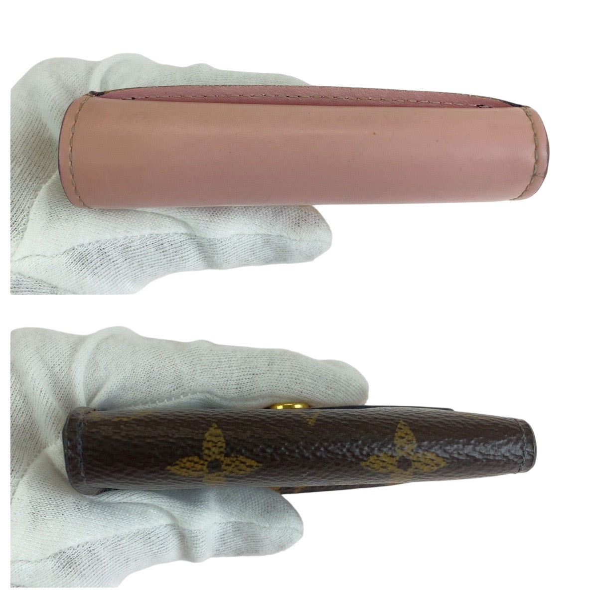 LOUIS VUITTON Tri-fold wallet M62933 leather Rose Ballerine Pink Brown Monogram Portefeuille Zoe