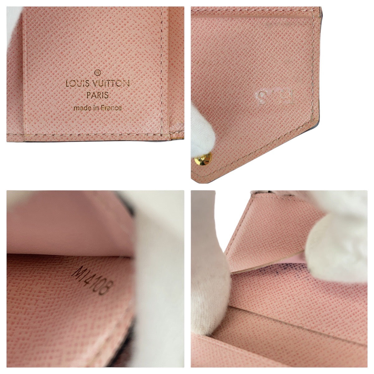 LOUIS VUITTON Tri-fold wallet M62933 leather Rose Ballerine Pink Brown Monogram Portefeuille Zoe