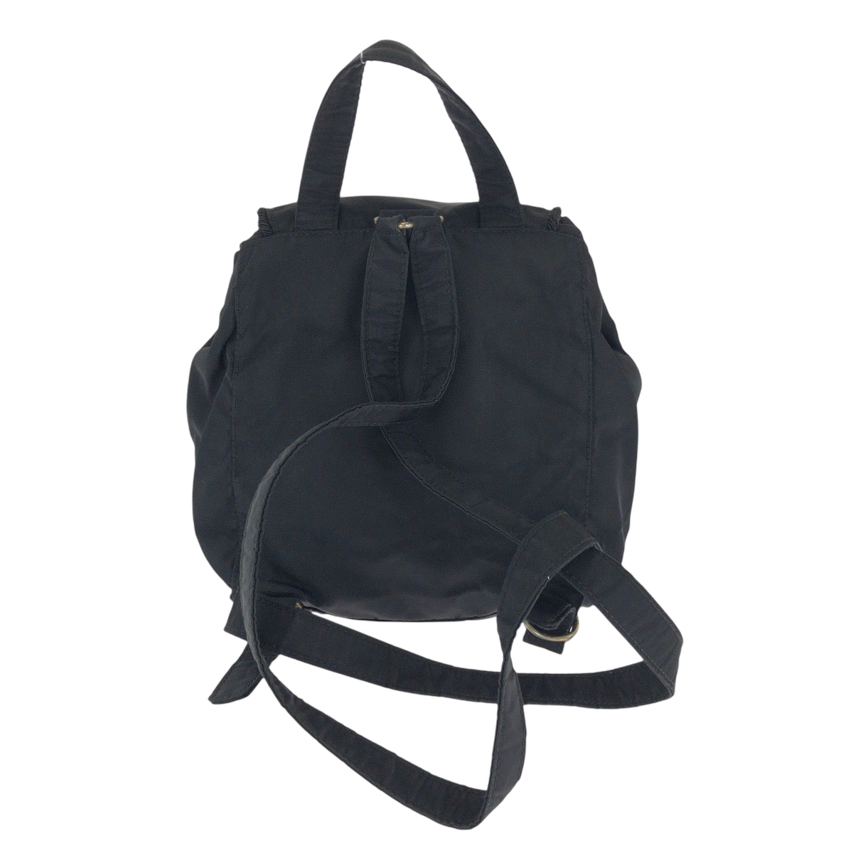 PRADA Backpack Nylon black Test embroidery