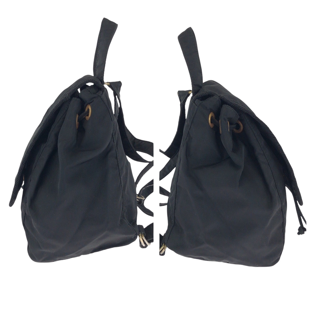 PRADA Backpack Nylon black Test embroidery