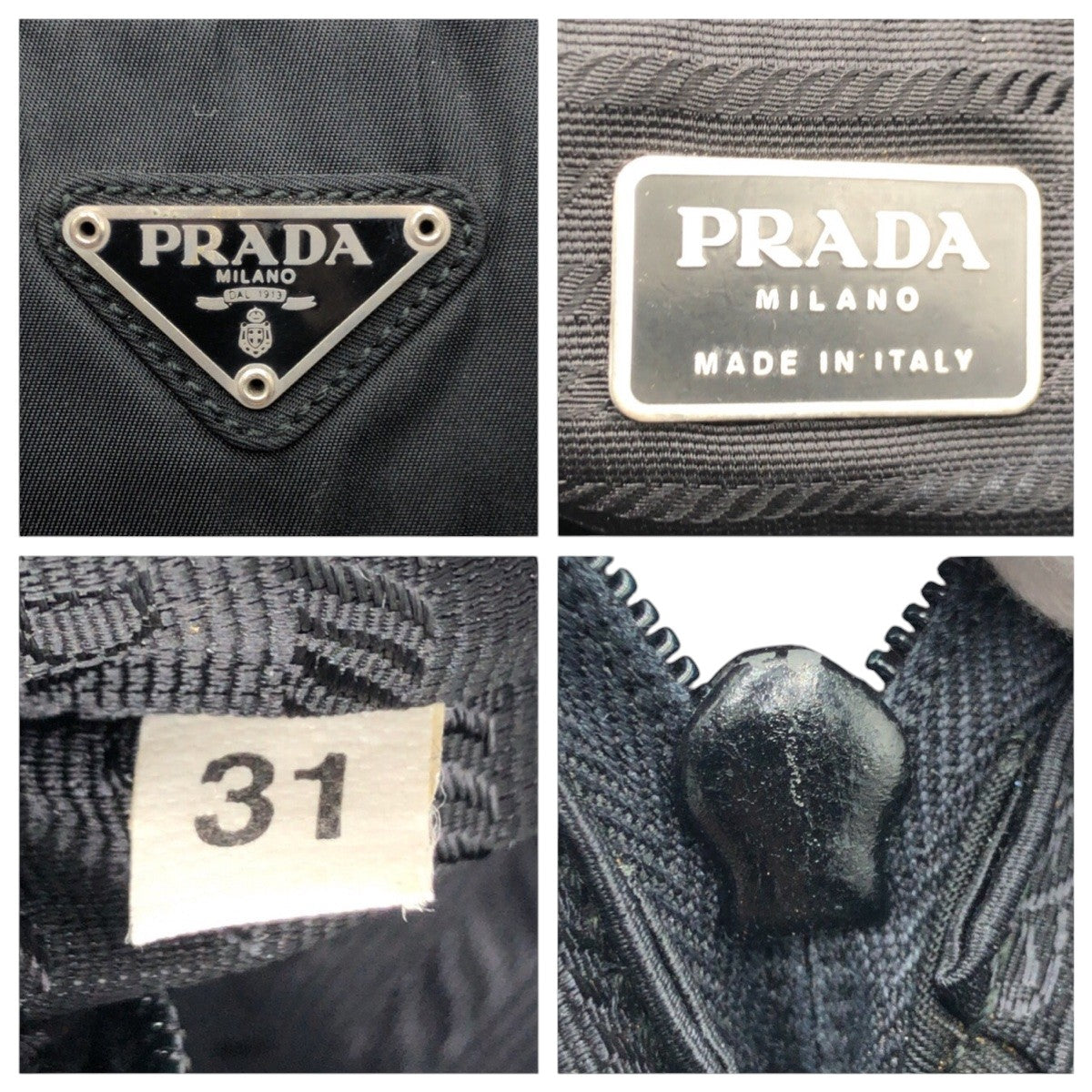 PRADA Business bag Nylon Black black Test Triangular logo
