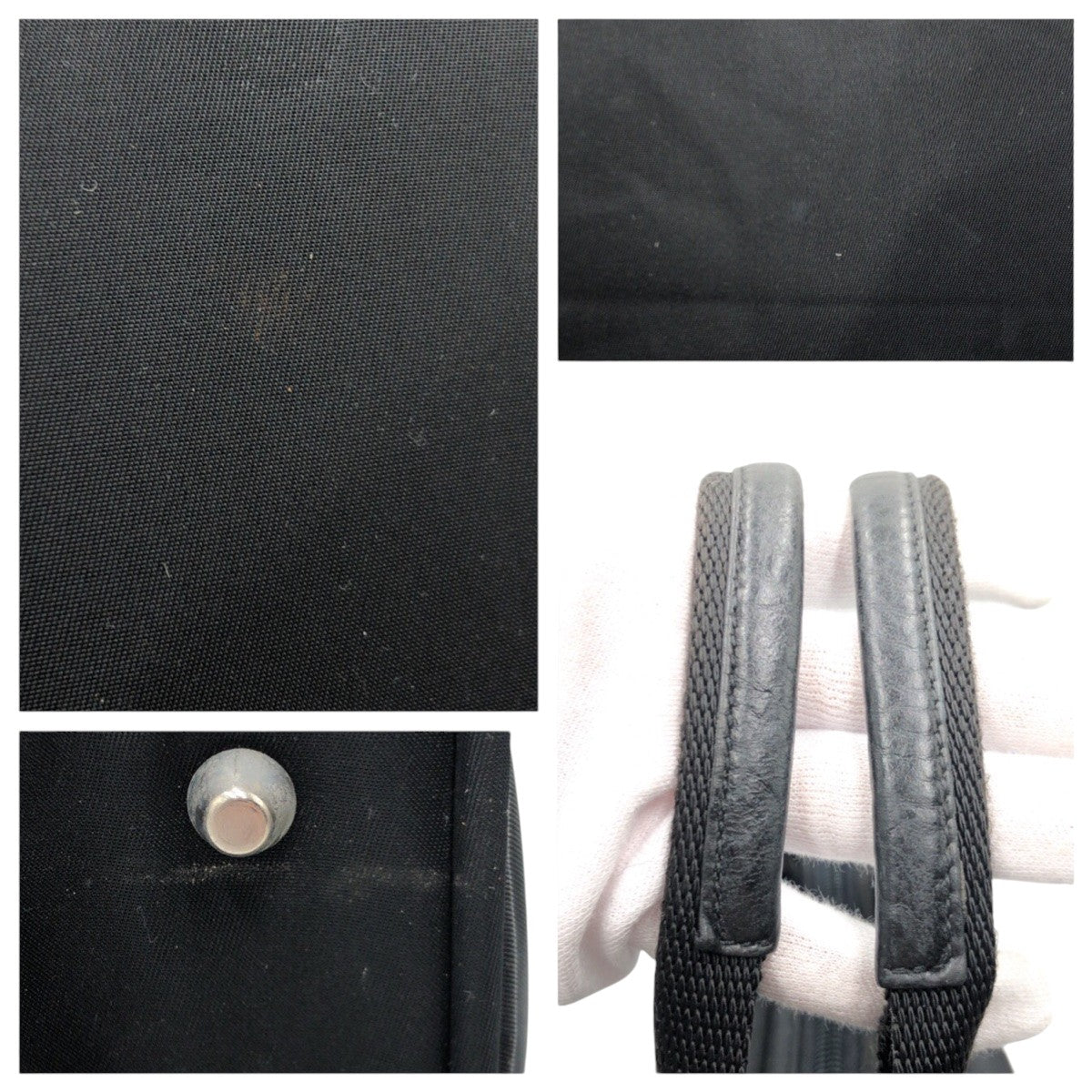 PRADA Business bag Nylon Black black Test Triangular logo