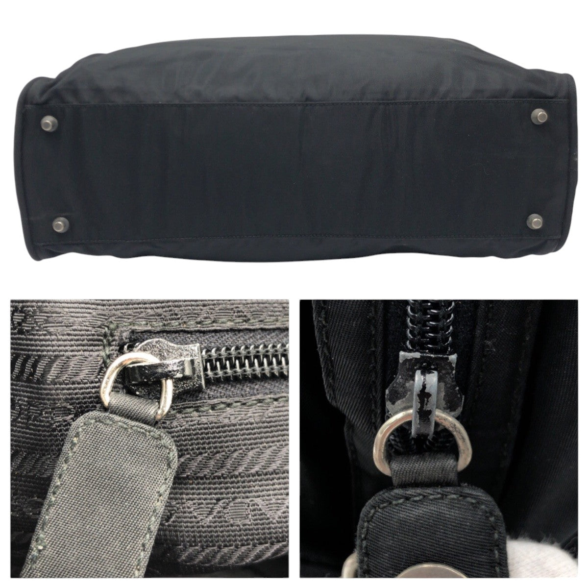PRADA Business bag Nylon Black black Test Triangular logo
