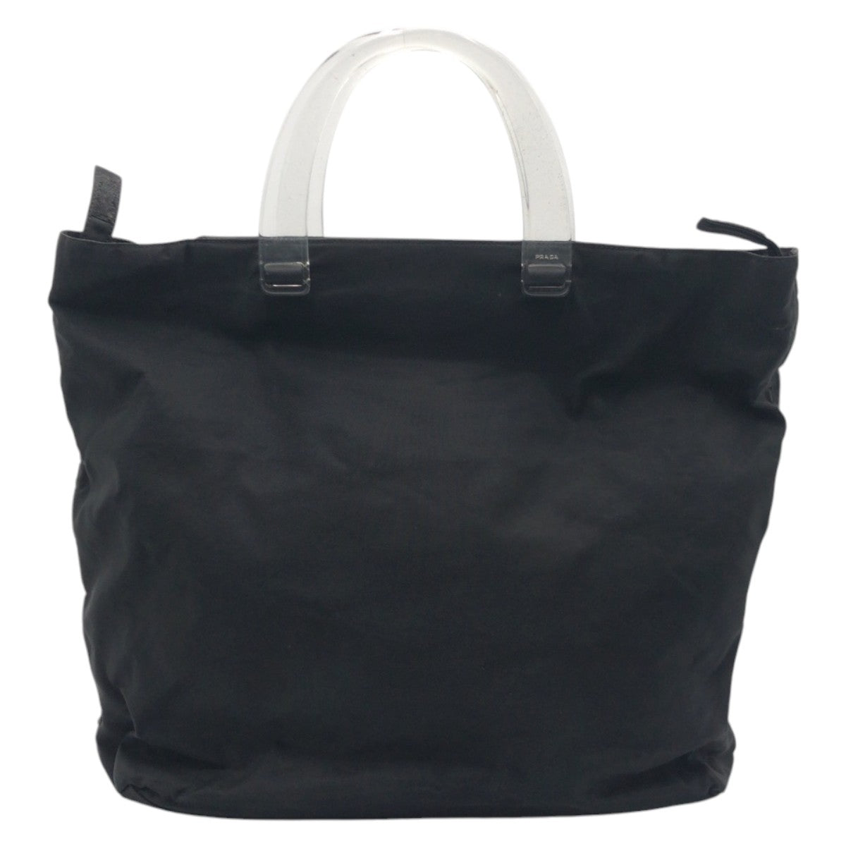 PRADA Handbag Nylon Black black Test Triangular logo