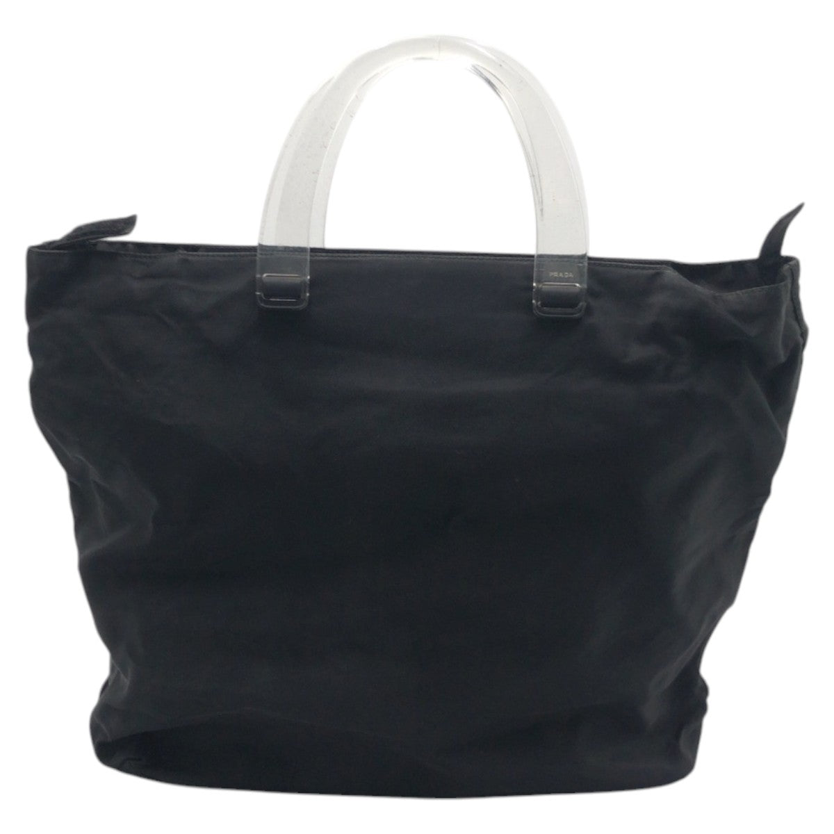 PRADA Handbag Nylon Black black Test Triangular logo